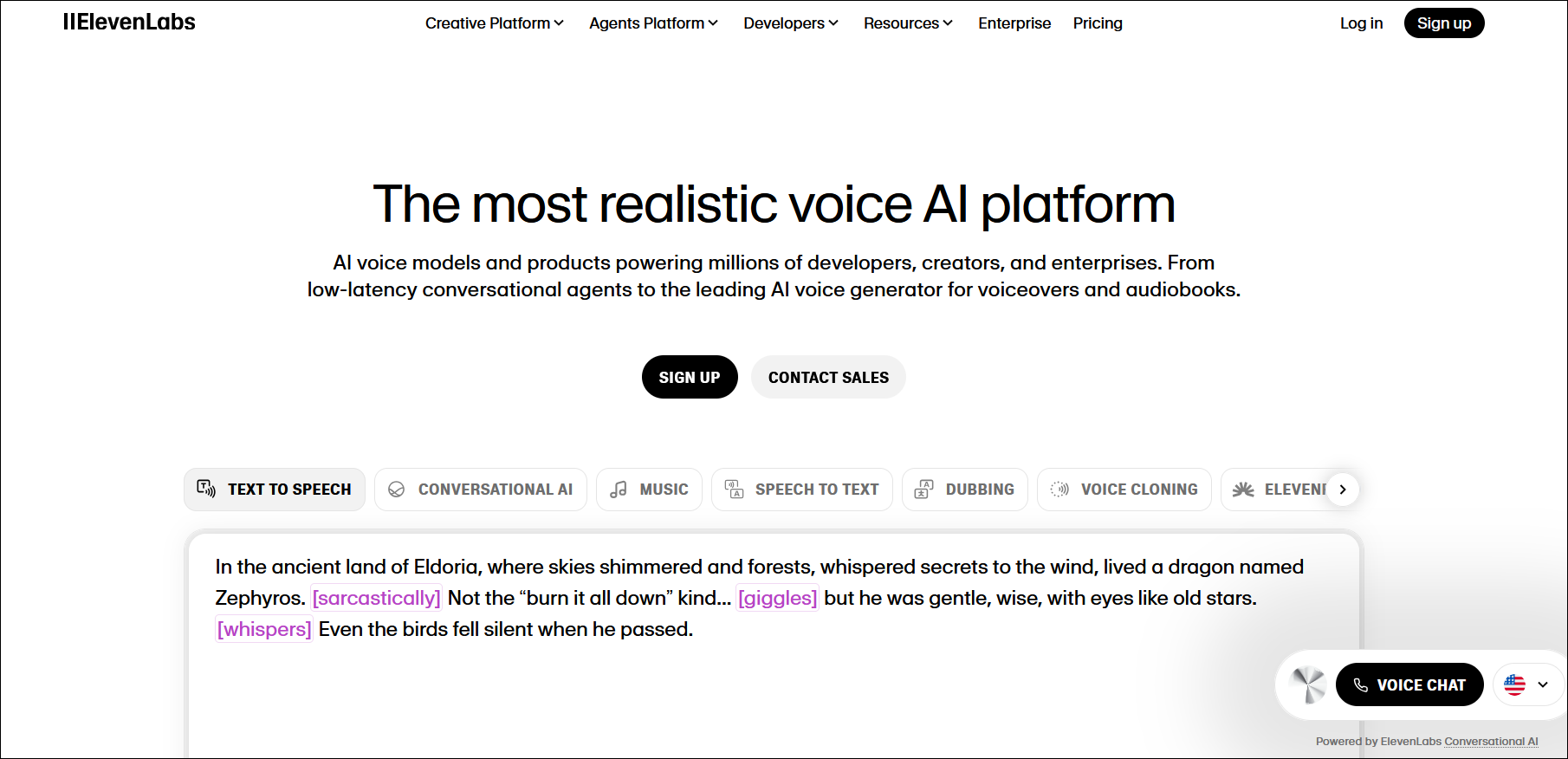 ElevenLabs screenshot