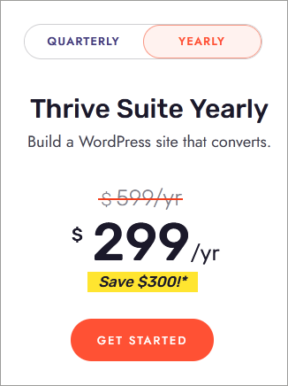 thrive themes yearly pricing