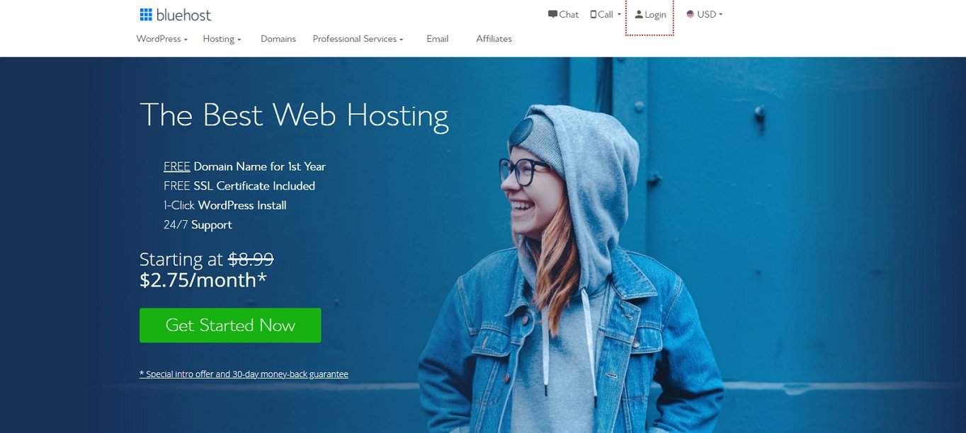 BlueHost wordpress hosting