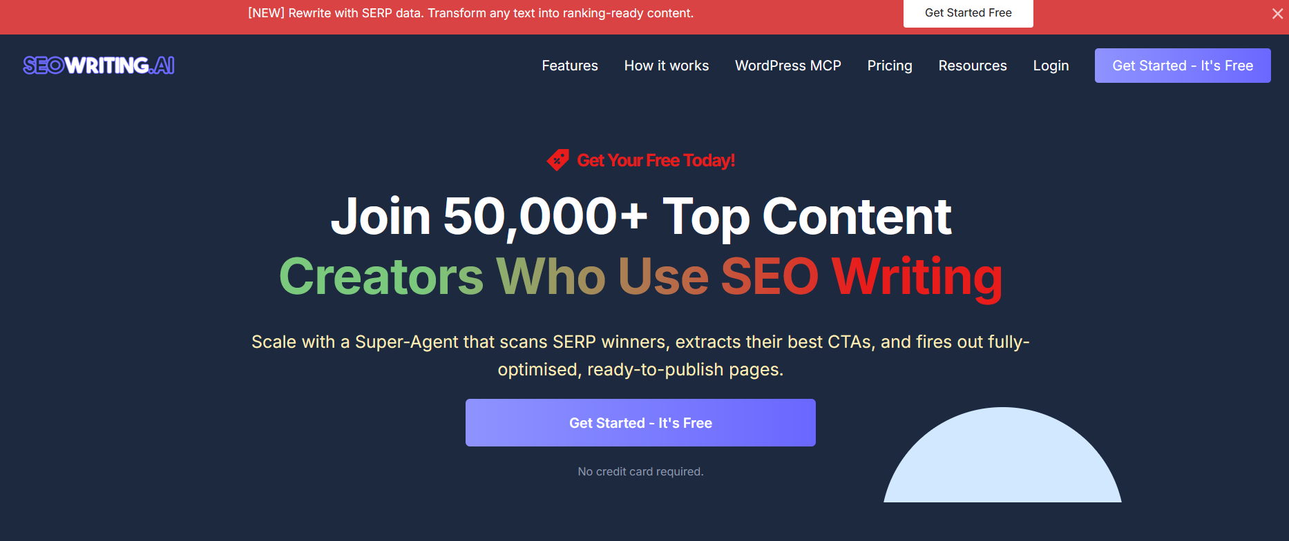 seowriting ai screenshot