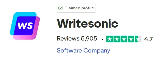 writesonic trustpilot rating
